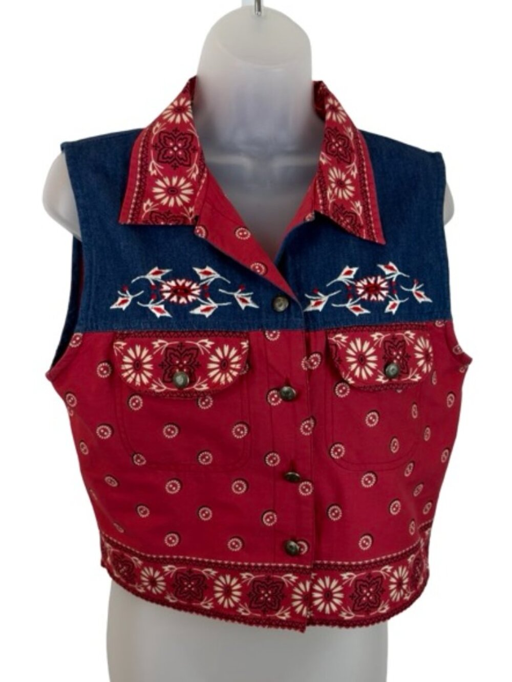 Signature Gordon & James Vintage 80s Sleevless Bandana Top Size Medium